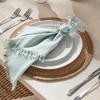 Plum & Post Aura Dinner Napkins - Green - Pre-Washed Cotton- 4pc - 2 of 4
