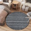 Washable Modern Geometric Printed Rug Non Slip Low Pile Rug Soft Throw Floor Cover Foldable Indoor Carpet for Living Room Bedroom Playroom - 3 of 4
