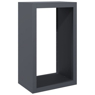 vidaXL Firewood Rack Anthracite 23.6"x15.7"x39.4" Steel