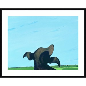 41" x 33"Bronze Dog Profile No 2 by Marjorie Weiss - Amanti Art: Giclee Print, Hardwood Frame - 1 of 4