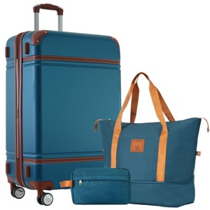 3-Piece Hardshell Luggage Set,Lightweight Expandable Suitcase Sets Includes Double Spinner 28In,Travel Duffel Bag, Toiletry Bag-Cuddlewood - 1 of 4