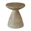 MOEPISY Modern Small Round Side Table for Outside, Outdoor End Tables for Patio - 3 of 4