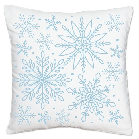 Big Dot Of Happiness Winter Wonderland - Snowflake Holiday Party And Winter  Home Decorative Canvas Cushion Case - Throw Pillow Cover - 16 X 16 Inches :  Target