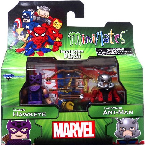 Marvel Minimates Best Of Series 3 Classic Hawkeye And Lab Attack Ant Man 2 Inch Minifigure 2 Pack - how to be ant man for free on roblox