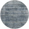 Denim Blue And Ivory Striped Washable Indoor Outdoor Area Rug - 4 of 4