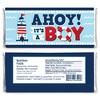 Big Dot of Happiness Ahoy It's a Boy - Candy Bar Wrapper Nautical Baby Shower Favors - Set of 24 - 2 of 4