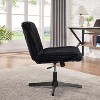 ORRD Adjustable Swivel Chair, Criss Cross Legging Wide Seat Office Desk Vanity Chair with Corduroy, Black, Modern Home Gift - 3 of 4