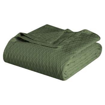 Classic Diamond Weave Cotton Blanket by Blue Nile Mills