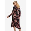 ellos Plus Size Knit Surplice Midi Dress With Self-Tie - 3 of 4