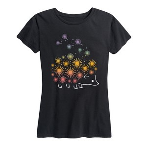 Women's - Instant Message - Dandelion Hedgehog Short Sleeve Graphic T-Shirt - 1 of 4