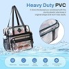 Clear Tote Bag for Women – See Through Shoulder Bag with Zipper, Transparent Stadium Approved Purse for Work, Travel & Events - 3 of 4