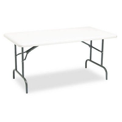 Iceberg IndestrucTable Industrial Folding Table, Rectangular, 60" x 30" x 29", Platinum