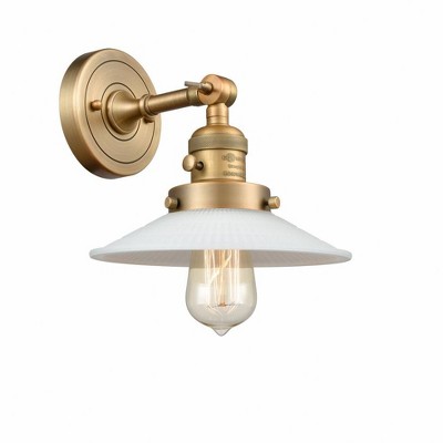 Halophane - 1 Light Wall Sconce In Industrial Style-8 Inches Tall and 8.5 Inches Wide
