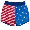 RuggedButts Boys UPF50+ Dolphin Hem Swim Trunks - Stars & Stripes, 12 - 2 of 4