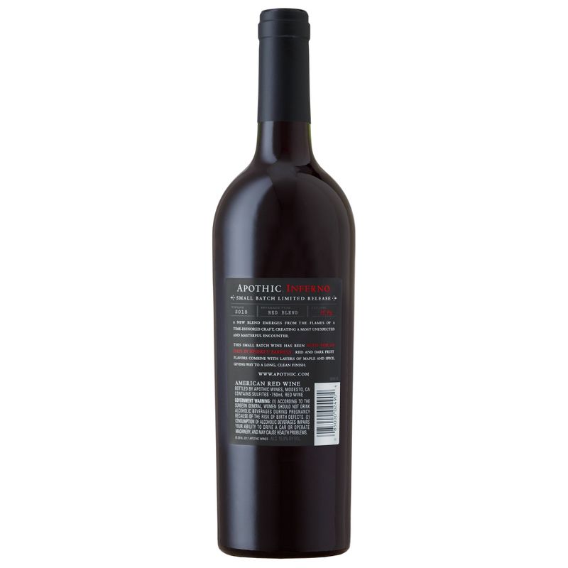 Apothic Inferno Red Blend Red Wine - 750ml Bottle, 3 of 5