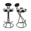 Maliang 2Pcs Round Bar Stools, Modern Velvet Upholstered Counter Chair for Dining Room - 2 of 4