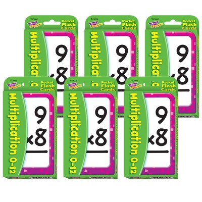 TREND Multiplication 0-12 Pocket Flash Cards, 6 Packs