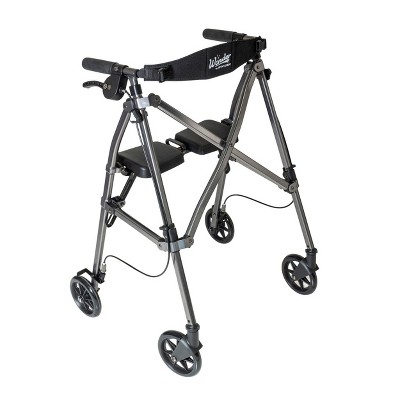 Stander Wonder Rollator, Lightweight 4- Wheel Folding Walker with Seat