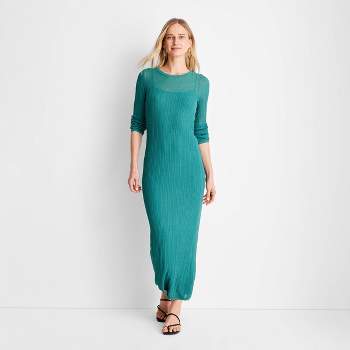 Women's Long Sleeve Sheer Midi Dress - Future Collective™ with Jenny K. Lopez