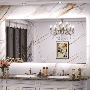 Keonjinn LED Backlit Bathroom Vanity Wall Mirror, 3 Color Temperatures Dimmable, Anti-Fog - 1 of 4