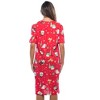 Just Love Womens Nightgown - Short Sleeve Henley Oversized Sleepwear Gown - 2 of 2