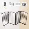 LAOTIES Freestanding Folding Dog Gate,Wooden Indoor Pet Barrier for Doorways,Stairs - 4 of 4