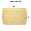 30" x 20" Large Bamboo Cutting Boards , Handle Heavy Duty Chopping board,  Knife Friendly Serving Tray with Handles for Kitchen ,Natural - 2 of 4