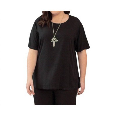 Women's Rayon Short Sleeve Top - Plus - On The Plus Side