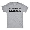 Ask Me About My Llama T Shirt Funny Animal Flip Shirt Cool Graphic Novelty Tees - Crazy Dog Men's T Shirt - image 2 of 4