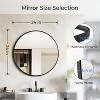 USHOWER Black Round Mirror for Over Sink 24-inch, Circle Bathroom Mirror, Metal Frame Vanity Mirror, Modern Wall Mirror for Entryway Living Room - 3 of 4