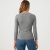 Cherie Code Women’s Henley Top – Rib Knit, Long Sleeve, Contrast Detail - 4 of 4