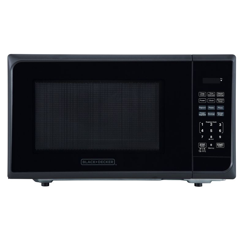 BLACK+DECKER 1.1 cu ft 1000W Microwave Oven - Stainless Steel Black, 1 of 8