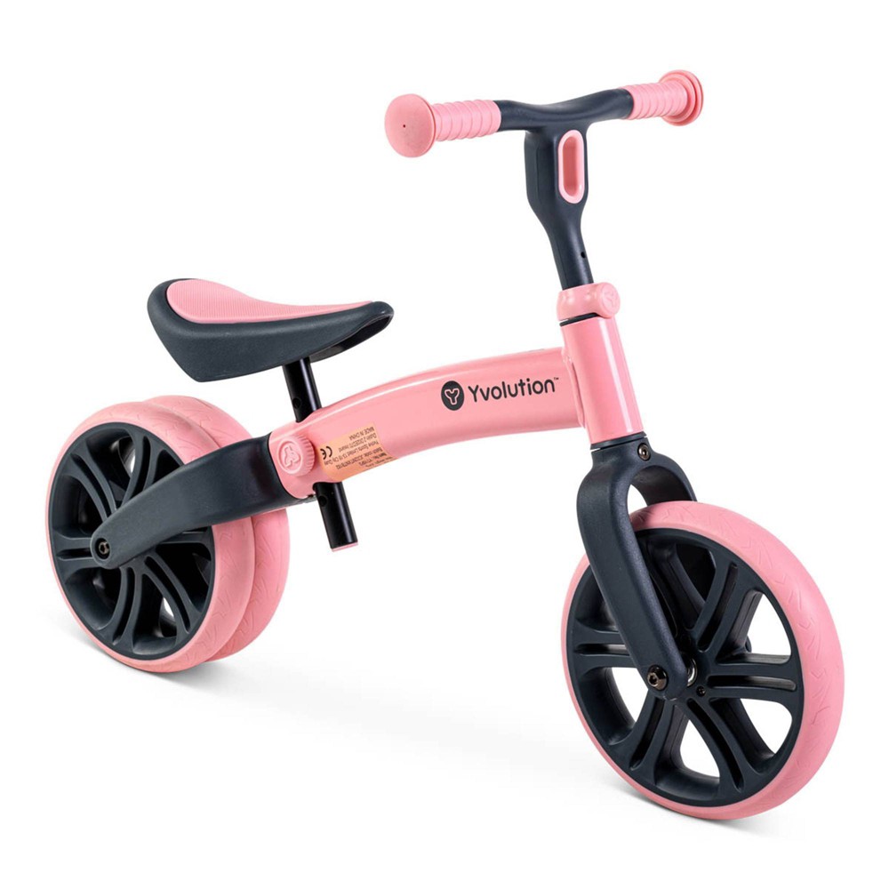 Yvolution Velo Junior Refreshed 9" Kids' Balance Bike - Pink