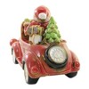 8.0 Inch Santa In Car Tree Presents Lit Headlights Santa Figurines - 3 of 3