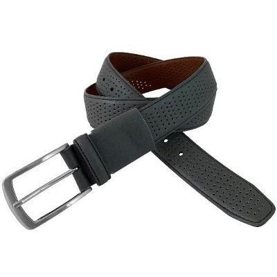 Snake Eyes Perforated Leather Stretch Belt