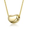Guili 14K Gold Plated Bean Shaped Pendant Necklace Offers a Sleek, Minimalist Design with a Playful Touch for Everyday Modern Style - 2 of 2
