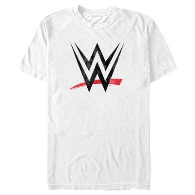 Men's Wwe Classic Black Logo T-shirt - White - Medium : Target