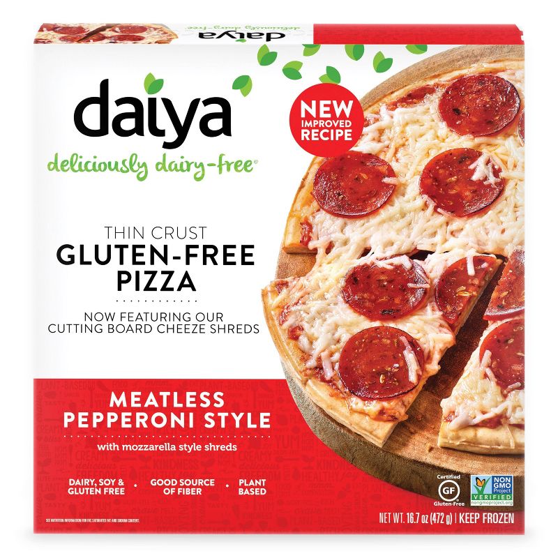 Daiya Dairy-Free Meatless Pepperoni Frozen Pizza - 16.7oz, 3 of 7