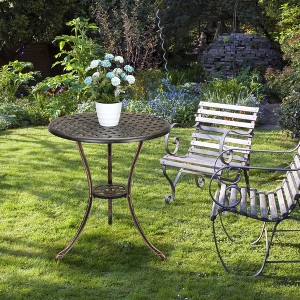 Aluminum Outdoor Table - Dining Table, Round Table, Patio Table, Outdoor Patio Umbrella, Garden Table - 1 of 4