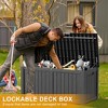 Kumasinova 120 Gal Oversized Storage Deck Box for Outdoor Use,All Weather PP Resin,Garden Seat Storage Box,Waterproof,Seats 2 People - 4 of 4