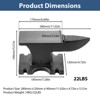 Zevemomo 22 Lbs Cast Iron Anvil for Blacksmithing, Single Horn 6.7"x3.5" Worktop, High Hardness for Bending & Shaping Jewelry Tools - Black - 4 of 4