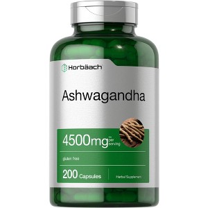 Horbaach Ashwagandha 4500mg with Black Pepper | 200 Capsules - 1 of 3