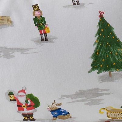 watercolor santa & friends holiday scene