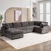 CLIHOME Modern Large U-Shape Sectional Sofa, with Removable Ottomans (6-Seater) - 3 of 4