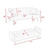 Mocamel 71-Inch Versatile Love Seat Sofa: Retro American Style for Compact Living Rooms, Bedrooms & Offices - 2 of 4