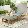Christopher Knight Home Emile Outdoor Mesh and Acacia Wood Chaise Lounge - 2 of 4