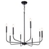 LNC Concise Modern Candle Chandelier,19.7"/26"/31.5", Gold/Black - 3 of 4