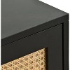Rattan TV Stand for TVs Up to 55",Entertainment Center for Bedroom with 3 Rattan Cabinets,Farmhouse Television Stands with Storage Media Console - 4 of 4