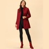 INSPIRE CHIC Women's Winter Stand Collar Single Breasted Mid-thigh Long Overcoat - 2 of 4