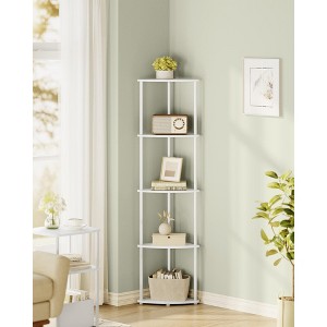 SONGMICS HOME Corner Shelf, Superfast Toolless Assembly, 5-Tier Corner Standing Shelf, Corner Shelf Stand, 15 x 10.6 x 54.7 Inches - 1 of 4